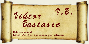Viktor Bastašić vizit kartica